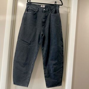 Agolde Black Denim Balloon Jean